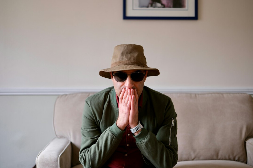 Studio portrait of a Portuguese male journalist